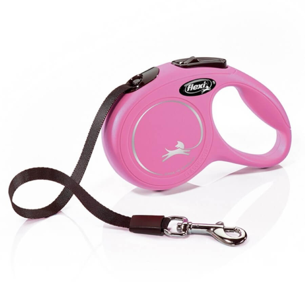 FLEXI CLASSIC ЛЕНТА XS - автоматичен повод за куче, розов, 3 м/12 кг main product photo