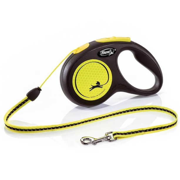 FLEXI NEON ВЪЖЕ S - автоматичен повод за куче, жълто, 5 м/12 кг main product photo