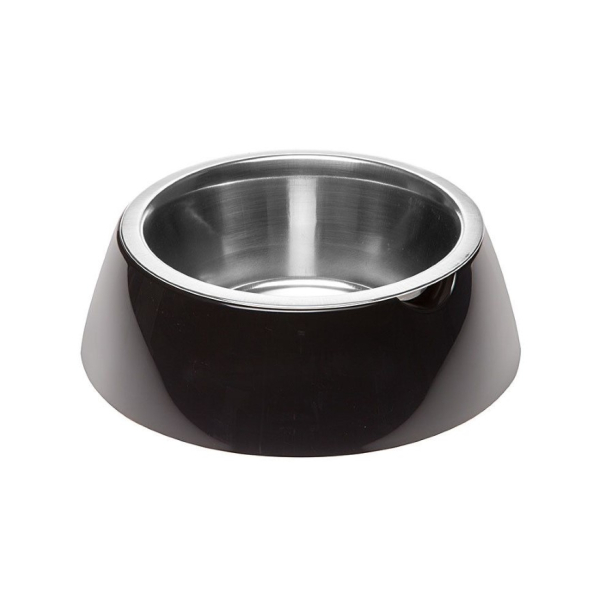 FERPLAST JOLIE M - неръждаема купа за кучета и котки с цветна поставка - черна, 0.85 л main product photo