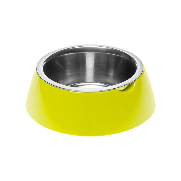 FERPLAST JOLIE M - неръждаема купа за кучета и котки с цветна поставка - зелена, 0.85 л main product photo