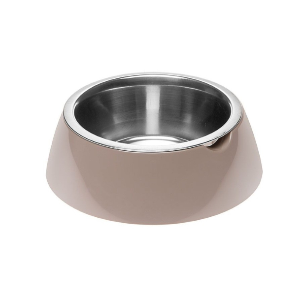 FERPLAST JOLIE L - неръждаема купа за кучета с цветна поставка - бежова, 1.2 л main product photo
