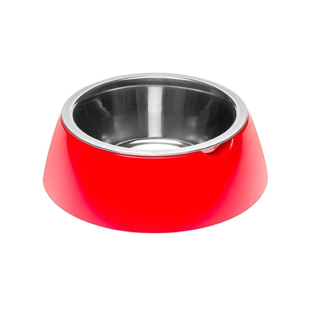FERPLAST JOLIE L - неръждаема купа за кучета с цветна поставка - червена, 1.2 л main product photo