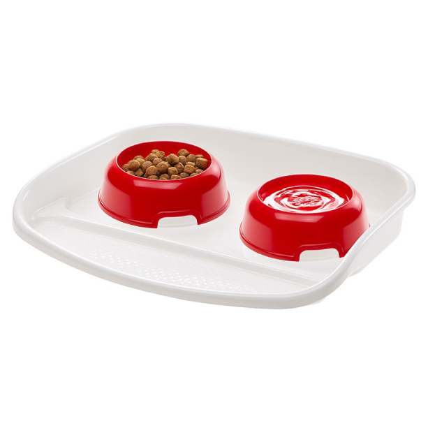 FERPLAST LINDO - комплект пластмасови купи с табла за кучета и котки , 2х0.3л main product photo