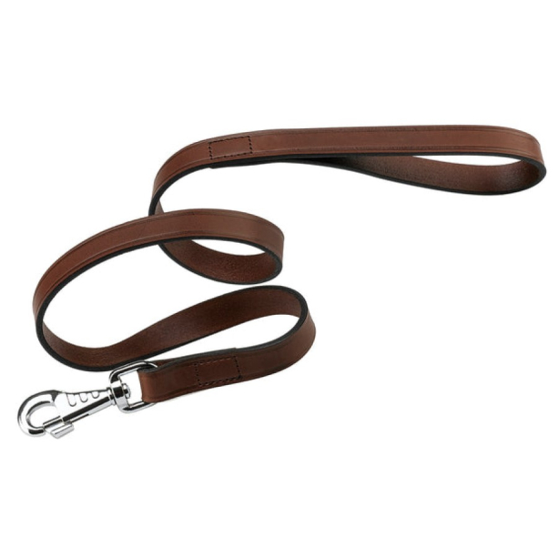 FERPLAST VIP G15/120 - кожен повод за куче, кафяв - 15мм/120см main product photo
