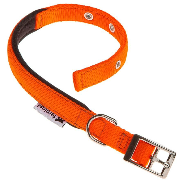 FERPLAST DAYTONA C20/43 - мек нашийник за куче с катарама, оранжев - 20мм, врат: 35-43см main product photo