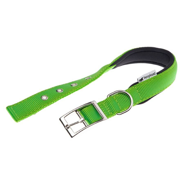 FERPLAST DAYTONA C25/53 - мек нашийник за куче с катарама, зелен - 25мм, врат: 45-53см main product photo