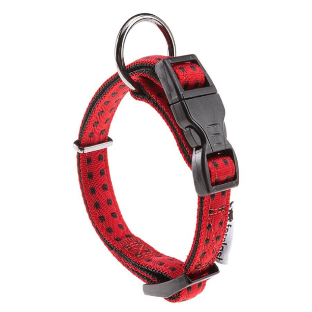 FERPLAST CRICKET C15/40 - нашийник за куче с мека подложка, червен 15мм - врат: 27-40см main product photo