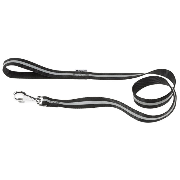 FERPLAST CLUB REFLEX 25/120 - светлоотразителен повод за куче, черен - 25мм/120см main product photo