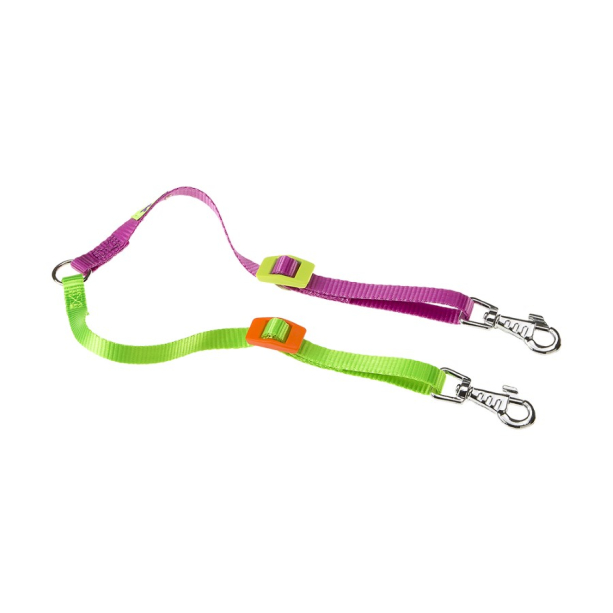 FERPLAST TWIN 15/42 COLOURS - повод за две кучета, шарен - 15мм, регулируем: 28-42см main product photo