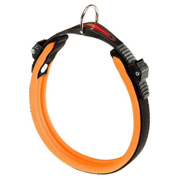 FERPLAST ERGOFLUO C25/60 -нашийник за куче с микро регулация, оранжев -25мм, врат: 52-60см main product photo