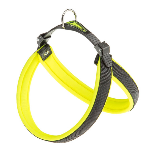 FERPLAST AGILA FLUO 4 - нагръдник за куче с меки подложки, жълт - гърди: 44-52см main product photo