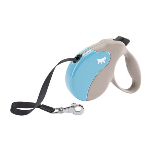 FERPLAST AMIGO TAPE M - автоматичен повод за кучета ЛЕНТА, бежово-син, 5м/до 25кг main product photo