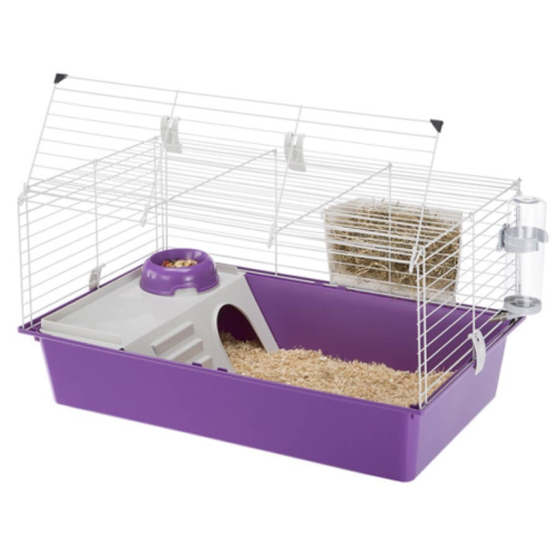 FERPLAST RABBIT/CAVIE 80 - клетка за зайци и морски свинчета, оборудвана 77х48х42 см main product photo