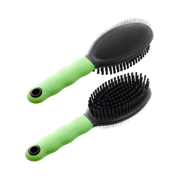 FERPLAST GRO 5806 - двустранна четка за фино разресване на котки, с метални зъбци и влакна main product photo