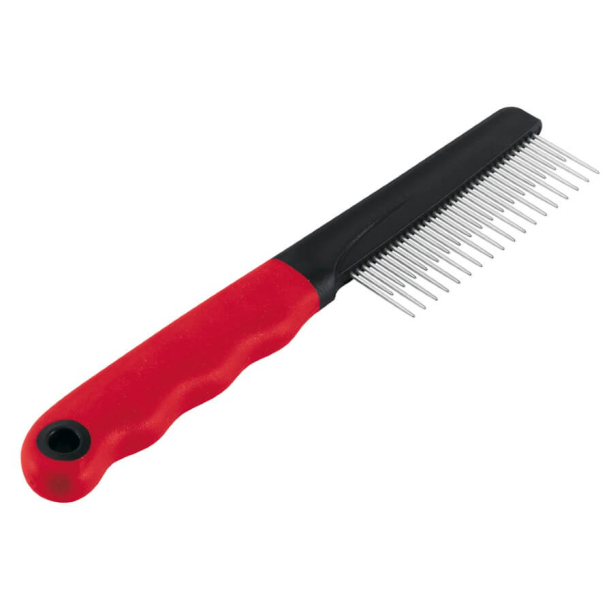 FERPLAST GRO 5866 - гребен с хромирани зъбци (комбинирани къси и дълги) за кучета и котки main product photo