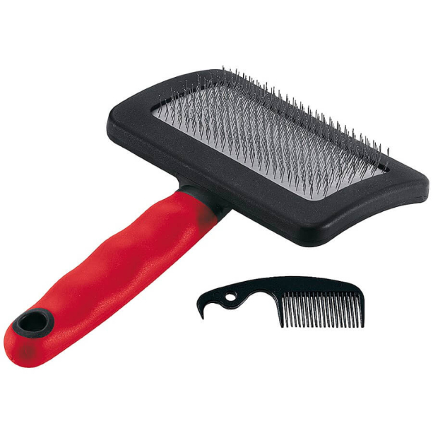 FERPLAST GRO 5948 - четка за фино разресване за котки и кучета + гребенче за почистване, XL main product photo