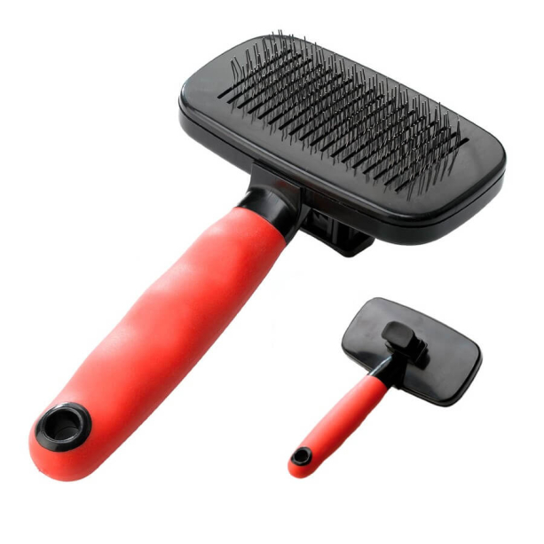 FERPLAST GRO 5955 - четка за куче или котка, с бутон за почистване на събраните косми - малка main product photo