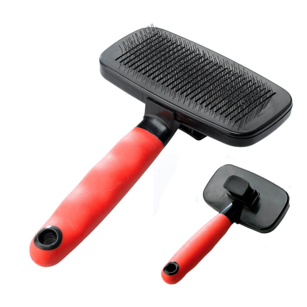 FERPLAST GRO 5956 - четка за куче или котка, с бутон за почистване на събраните косми - голяма main product photo