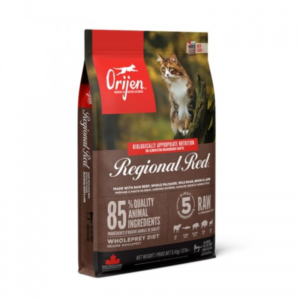 ORIJEN CAT REGIONAL RED - за котки, с червено месо: говеждо, глиган, бизон, агне, прасе, 5.4кг main product photo