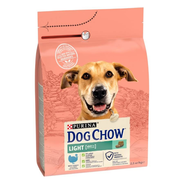 Purina Dog Chow Light Adult - за кучета в зряла възраст, Пуйка, 2.5кг main product photo