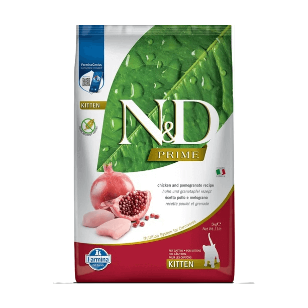 N&D PRIME CAT KITTEN CHICKEN & POMEGRANATE - за котенца до 1 г., с пиле и нар, 5кг main product photo