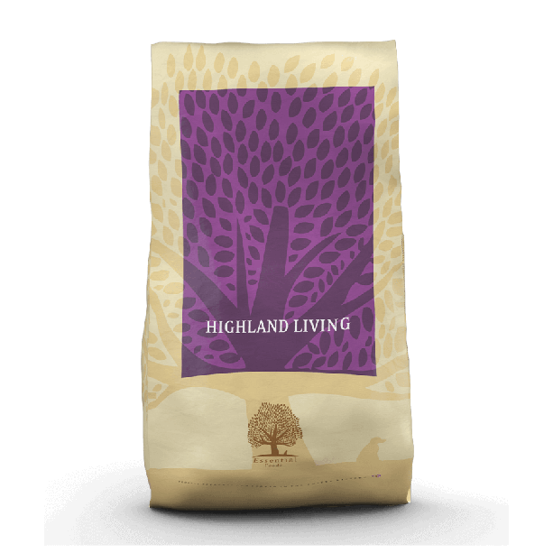 ESSENTIAL HIGHLAND LIVING - кучета над 1г., средни/едри, с Пуешко, Говеждо, Диви птици, Сьомга, 10кг main product photo