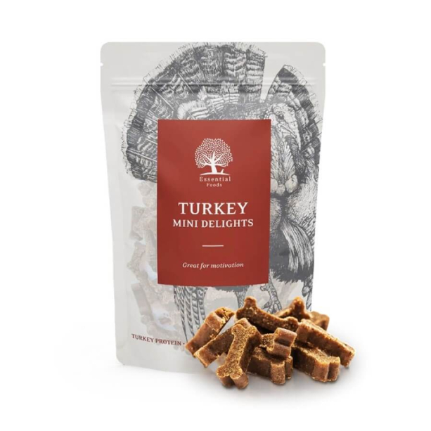 ESSENTIAL TURKEY MINI DELIGHTS - деликатесни малки лакомства за кучета с пуешко месо, 100г main product photo