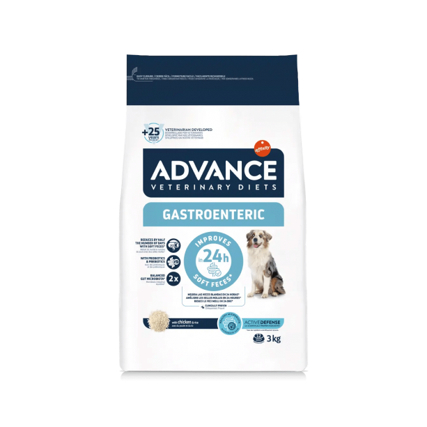 ADVANCE DOG VET DIETS GASTROENTERIC - за кучета със заболявания стомашно-чревни и панкреас, 3кг main product photo
