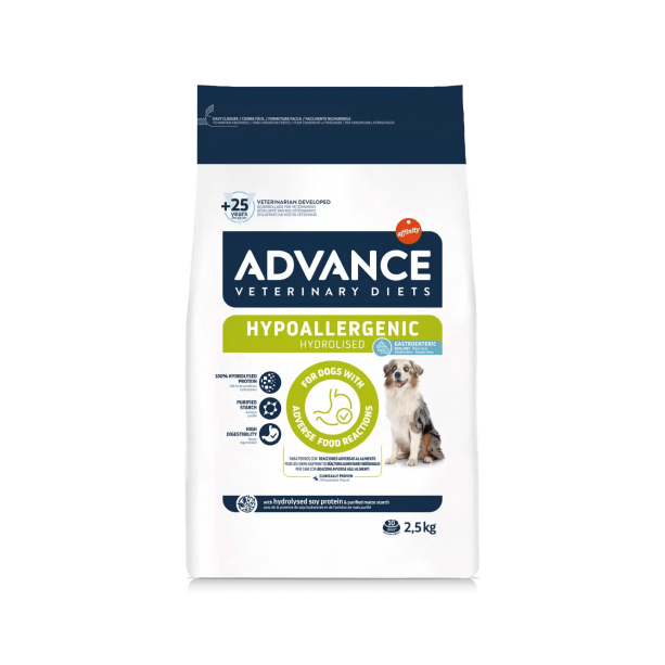 ADVANCE DOG VET DIETS HYPOALLERGENIC - хипоалергенна, за кучета с хранителни алергии, 2.5кг main product photo