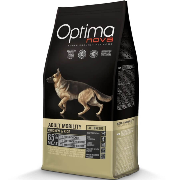 OPTIMA NOVA DOG ADULT MOBILITY CHICKEN&RICE - пораснали кучета, подпомага ставите, Пиле и ориз, 12кг main product photo