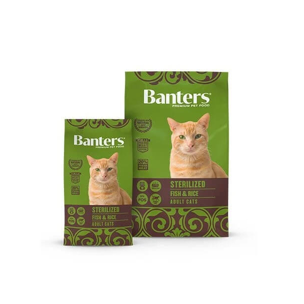 BANTERS CAT ADULT STERILISED FISH&RICE - за кастрирани пораснали котки, Риба и ориз, 2кг main product photo