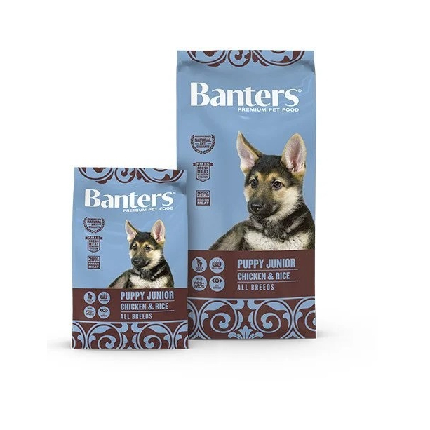 BANTERS PUPPY JUNIOR ALL BREEDS CHICKEN&RICE - подрастващи кучета, всички породи, Пиле и ориз, 15кг main product photo