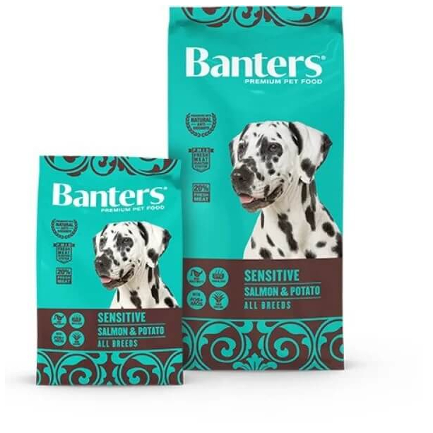 BANTERS DOG SENSITIVE ALL BREEDS SALMON&POTATO - зрели кучета с чувств.стомах, Сьомга и картоф, 3кг main product photo