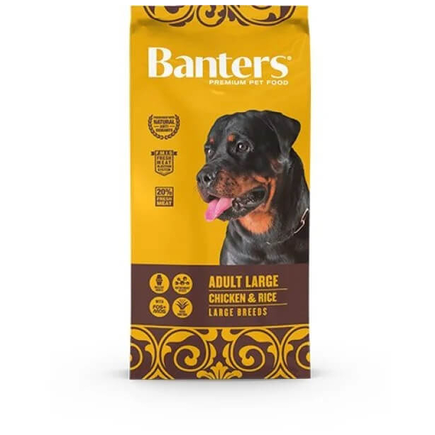 BANTERS DOG ADULT LARGE CHICKEN&RICE - за пораснали кучета, едри породи, Пиле и ориз, 15кг main product photo