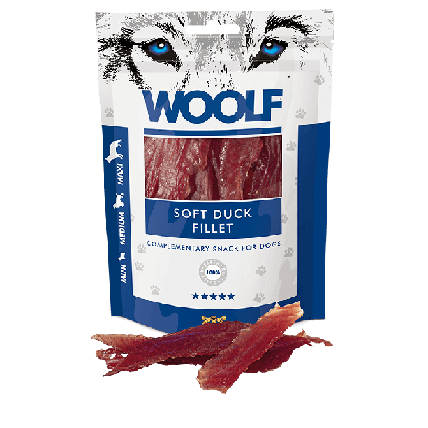 WOOLF лакомство за куче - меко патешко филе, 100г main product photo