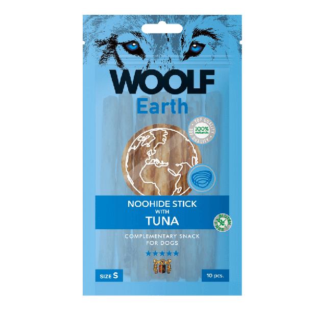WOOLF EARTH NOOHIDE - S лакомство за куче стикчета с риба тон, 90г/опак. main product photo