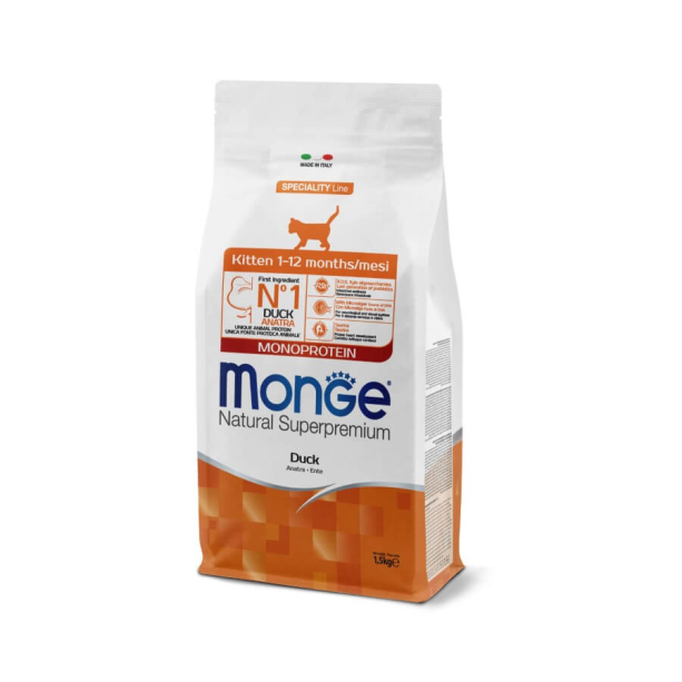 MONGE NS MONOPROTEIN KITTEN - за котенца до 1г., Патешко, 1.5кг main product photo