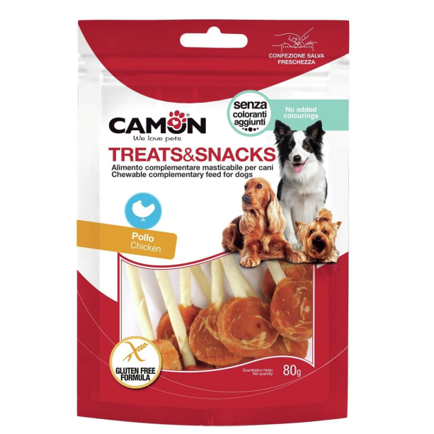 CAMON TREATS&SNACKS лакомство за куче - lolipop с пилешко, 80г main product photo