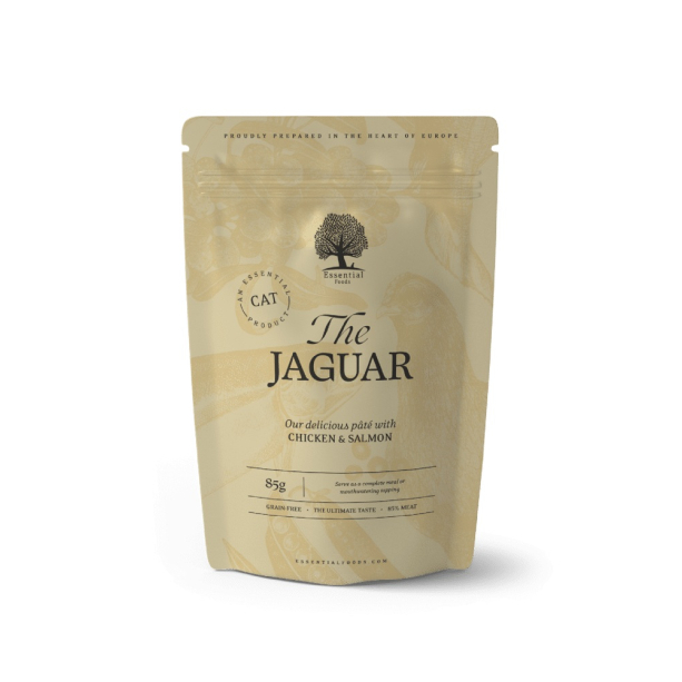 ESSENTIAL THE JAGUAR - пастет за зрели котки с пилешки филенца и сьомга, пауч 85г main product photo