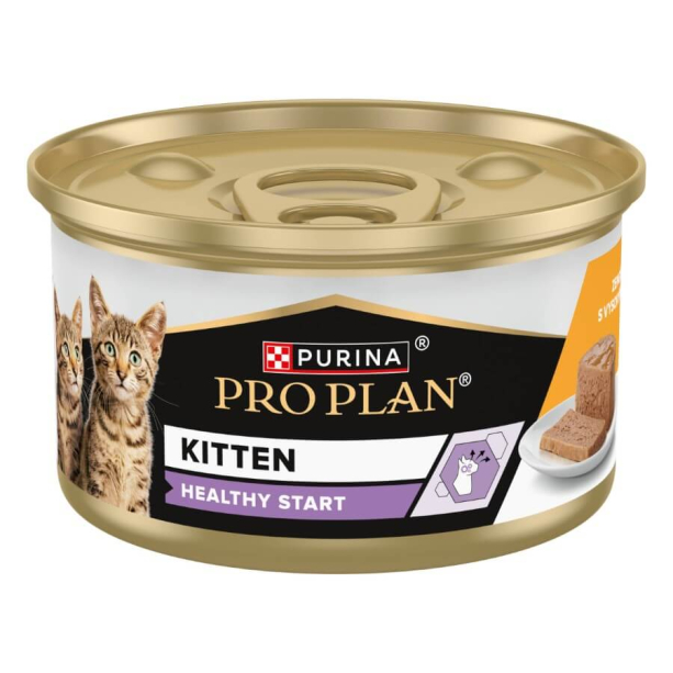 Purina Pro Plan KITTEN за малки котенца, Пиле, консерва 85g main product photo