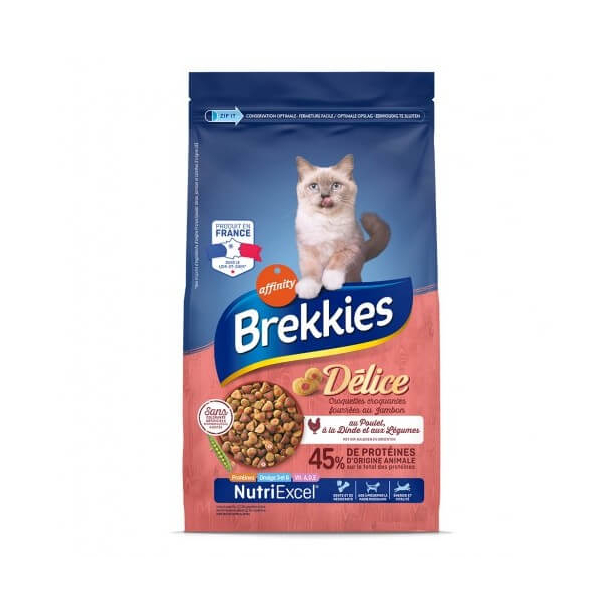BREKKIES CAT DELICE CHICKEN/HAM - за котки над 1г., с Птиче и пълнеж от Шунка, 20кг main product photo