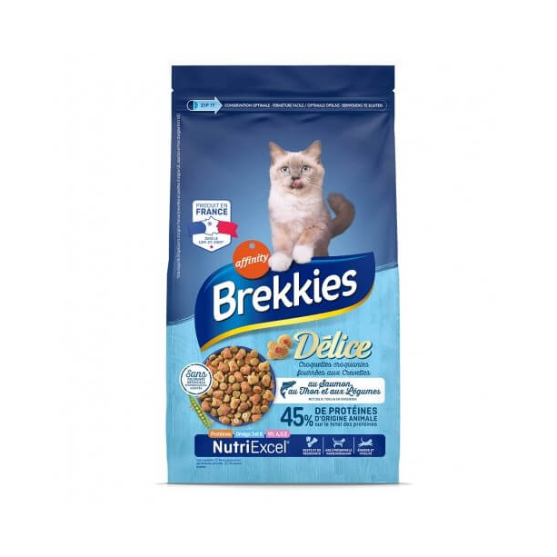 BREKKIES CAT DELICE FISH/SHRIMPS - за котки над 1г., с Риба и пълнеж от Скариди, 20кг main product photo