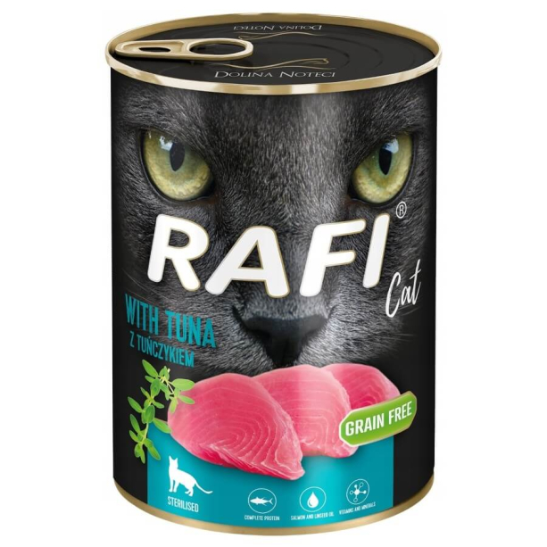 RAFI CAT STERILIZED TUNA - за кастрирани израснали котки, с риба Тон, консерва 400г main product photo
