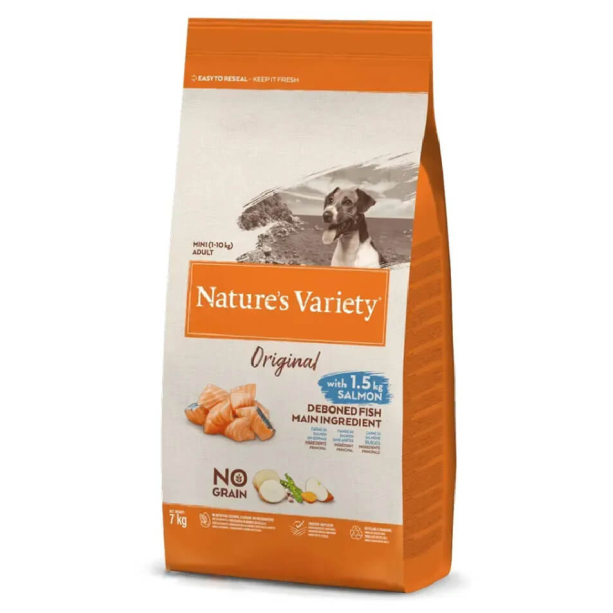 NATURE`S VARIETY DOG ADULT MINI - за кучета от малки породи, със Сьомга, 7кг main product photo