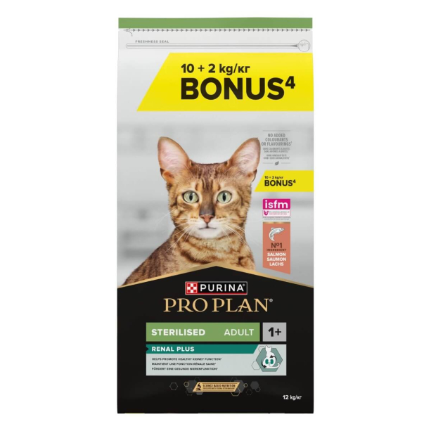 Purina Pro Plan STERILISED ADULT - за кастрирани израснали котки, със Сьомга, 10+2кг гратис main product photo
