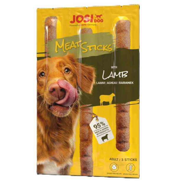 JOSI Dog MEAT STICKS LAMB - меки пръчици за куче с Агнешко, 33 г main product photo