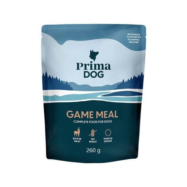 PRIMA DOG GAME MEAL - за кучета с Дивечово месо, пауч 260 г main product photo
