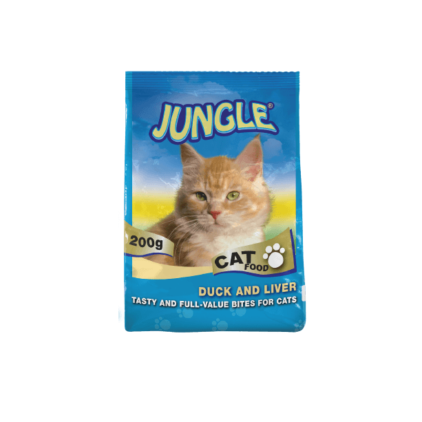 JUNGLE CAT DUCK&LIVER - суха храна за израснали котки с Патица и Черен Дроб, 200 г main product photo