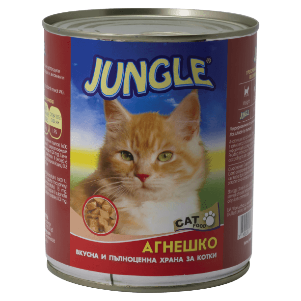 JUNGLE CAT - за израстнали за котки с Агнешко, консерва 820 г main product photo