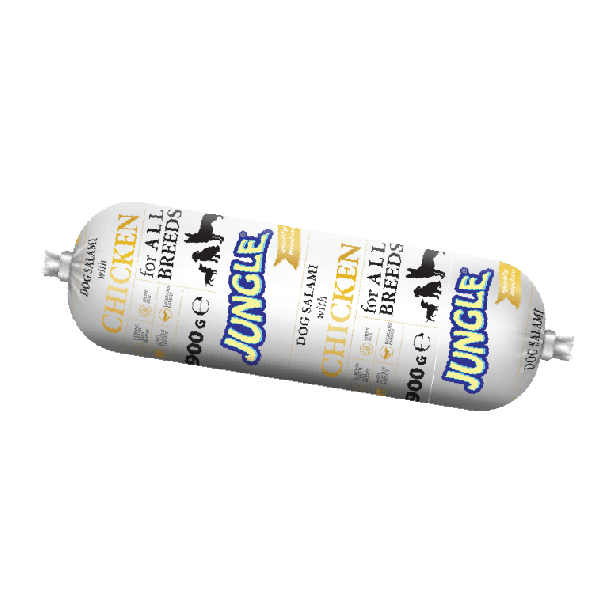 JUNGLE DOG SALAMI WITH CHICKEN - салам за израснали кучета с Пилешко месо, 900 г main product photo